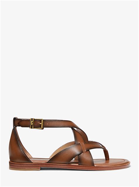 michael kors shaw|MICHAEL Michael Kors Shaw Leather Thong Sandals.